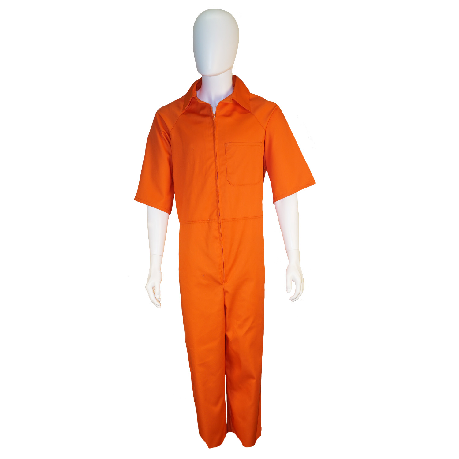 Twill Inmate Jumpsuit w/Zipper Closure