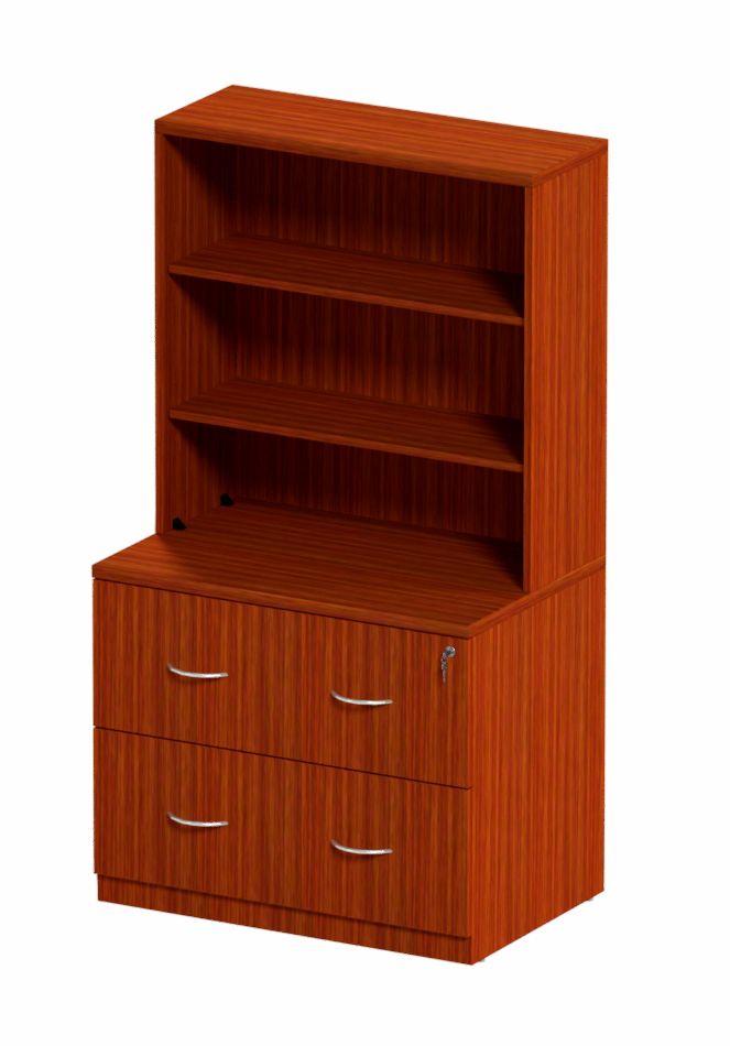 Envision Lateral File - Two Drawer & Bookcase